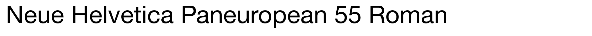 Neue Helvetica Paneuropean 55 Roman image
